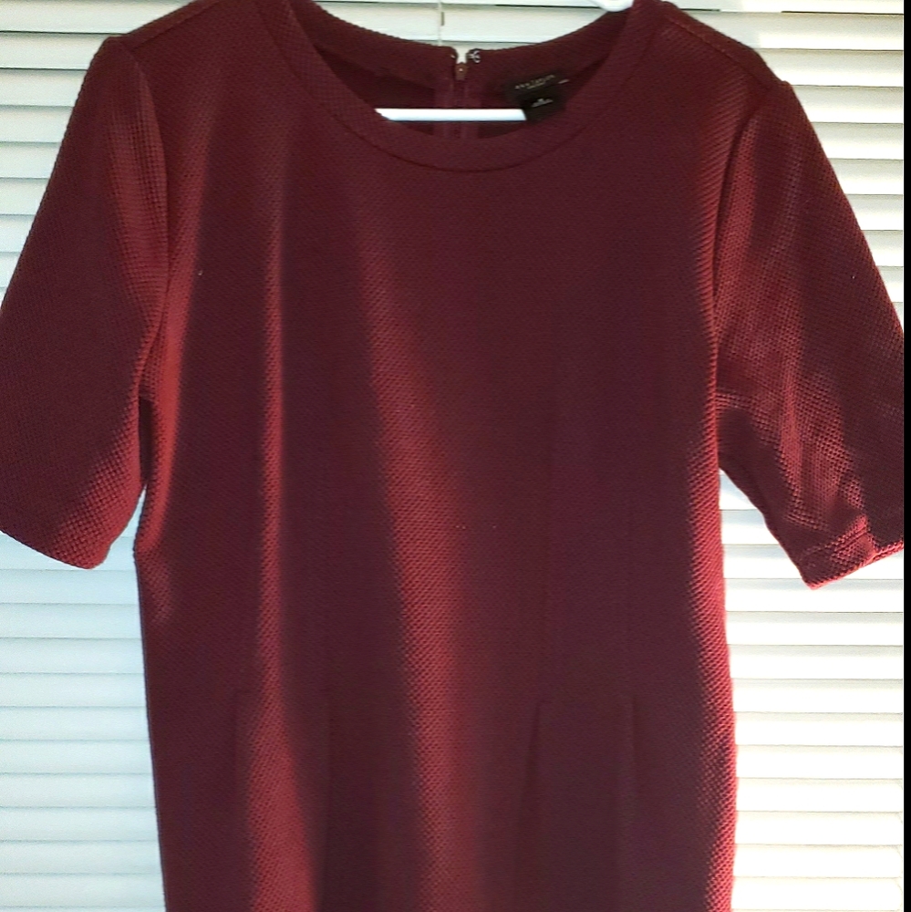 Ann Taylor Plum Stretch Short Sleeve Top